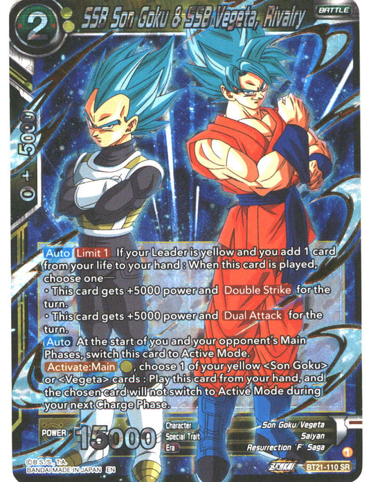 BT21 #110 SSB Son Goku & SSB Vegeta, Rivalry