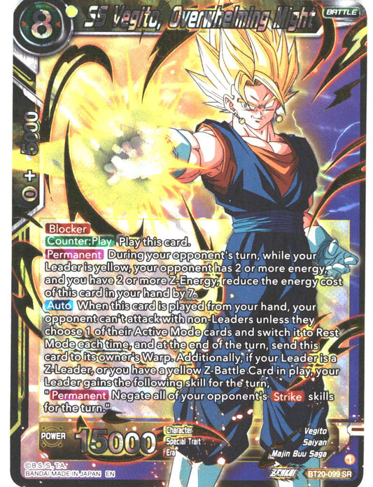 BT20 #099 SS Vegito, Overwhelming Might