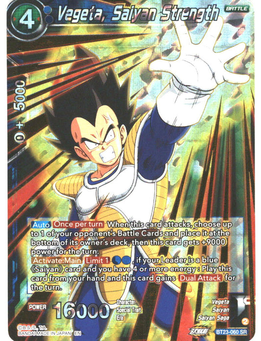 BT23 #060 Vegeta, Saiyan Strength