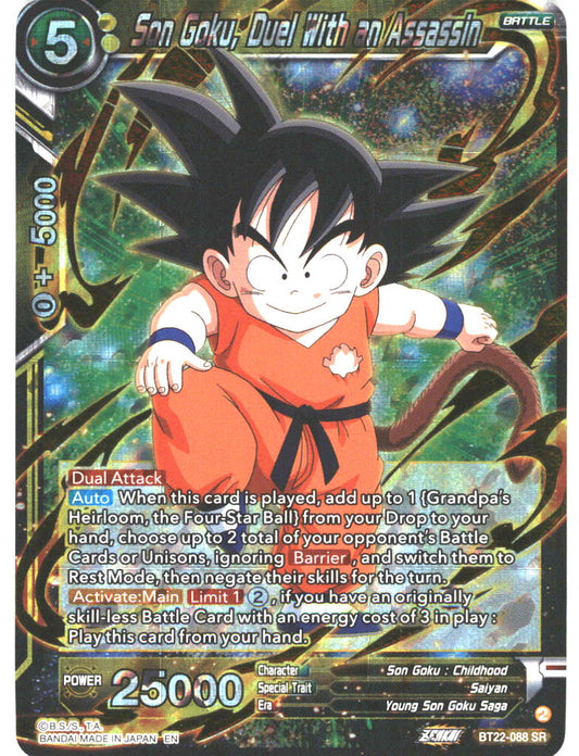 BT22 #088 Son Goku, Duel With an Assassin