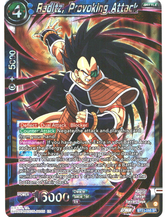 BT23 #055 Raditz, Provoking Attack